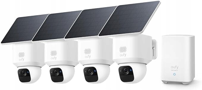 Kamera Eufy Cam Solo E30 4 kusů se solárním panelem a HomeBase 2 Wifi