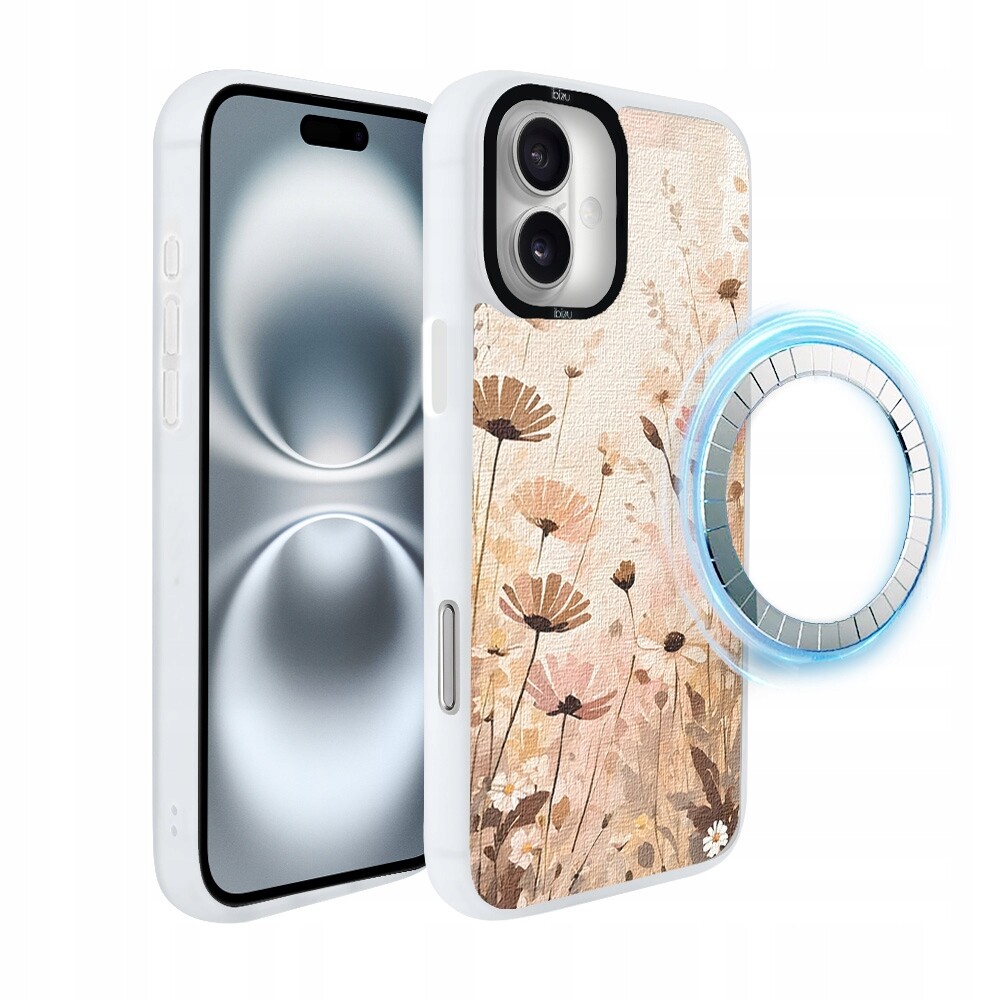 Pouzdro pro iPhone 16 Plus Ibizu DropGuard Matt s MagSafe, Květinová louka