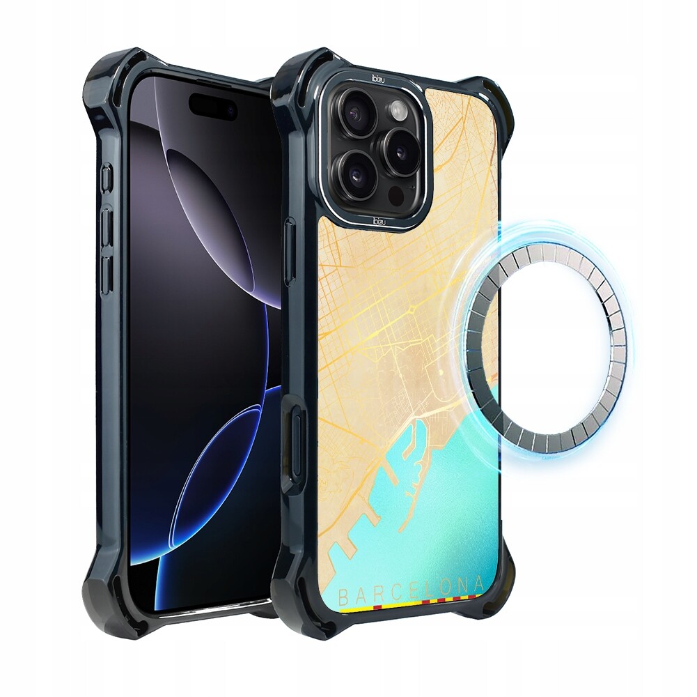 Pouzdro pro iPhone 16 Pro Max Ibizu DropGuard Ultra s MagSafe, Barcelona