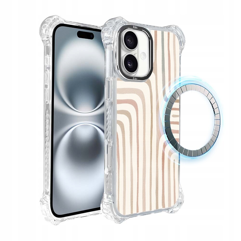 Pouzdro pro iPhone 16 Ibizu DropGuard Ultra s MagSafe, pískové bludiště