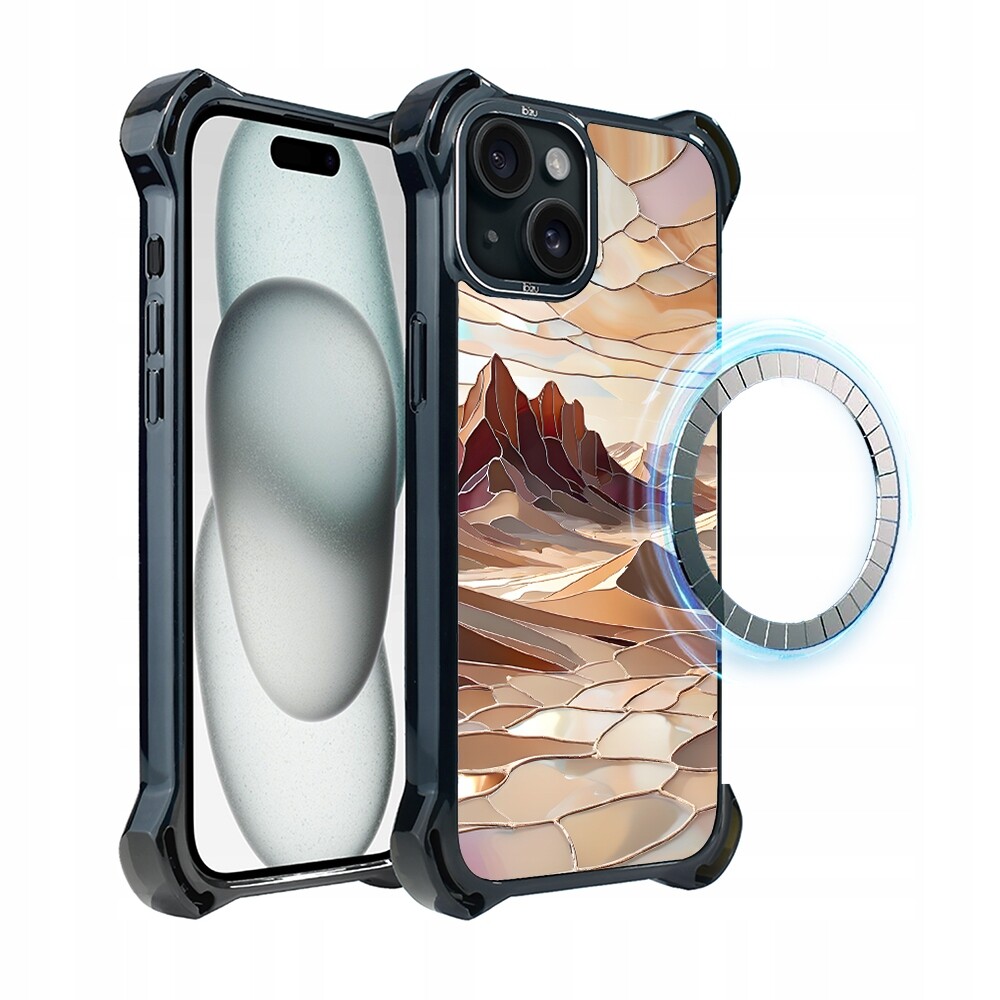 Pouzdro pro iPhone 15 Ibizu DropGuard Ultra s MagSafe, Pouštní klid