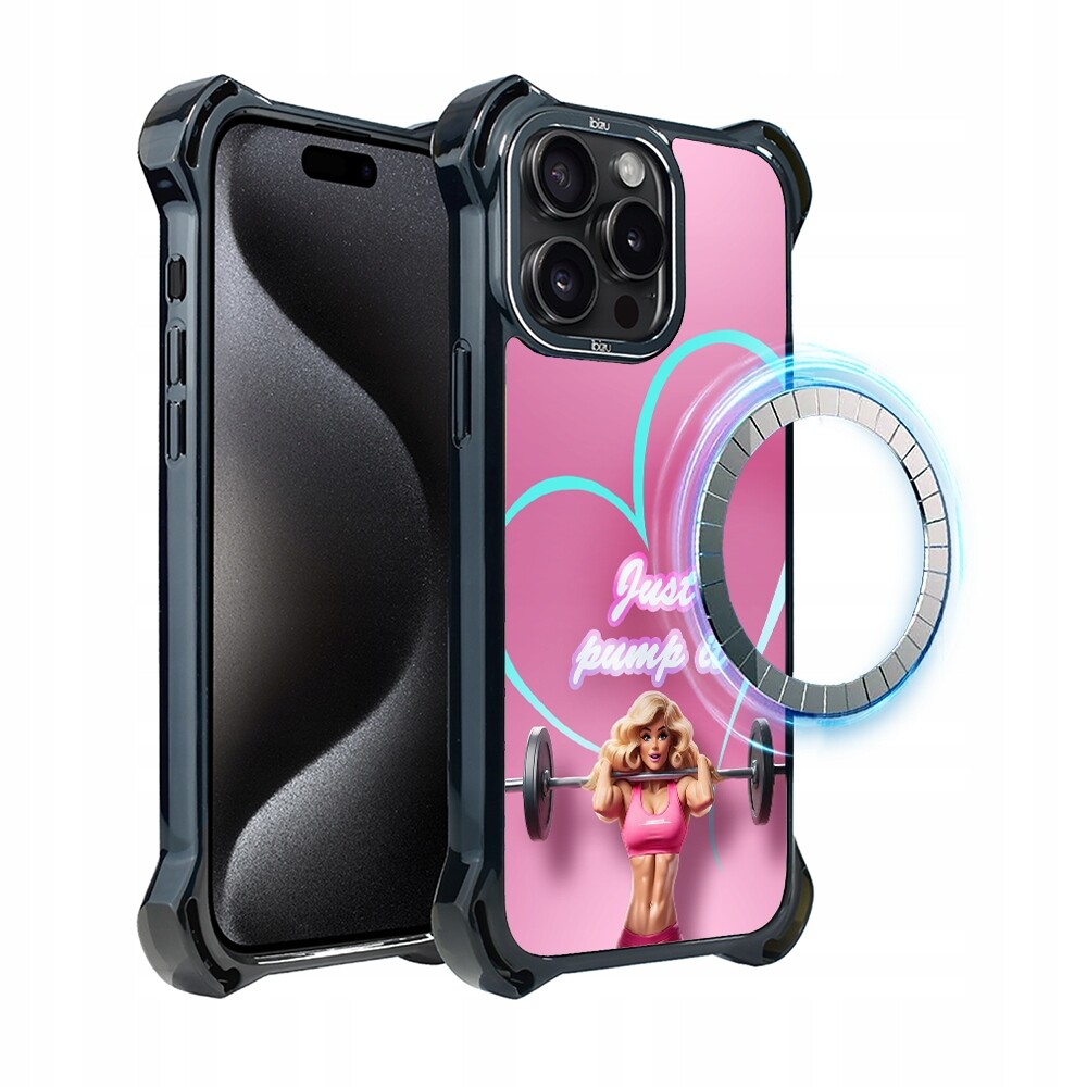 Pouzdro Ibizu DropGuard Ultra pro iPhone 15 Pro s MagSafe, Pump it love