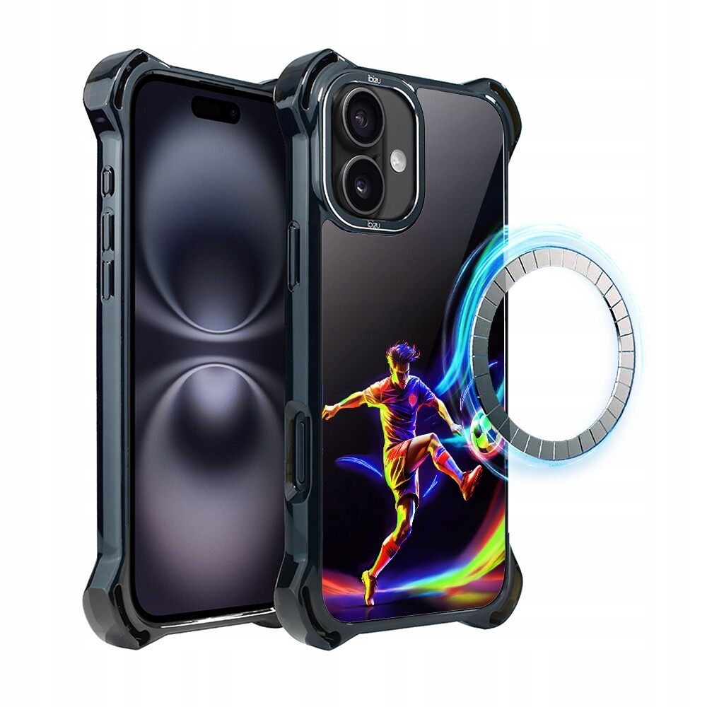 Pouzdro pro iPhone 16 Ibizu DropGuard Ultra s MagSafe v rytmu fotbalu