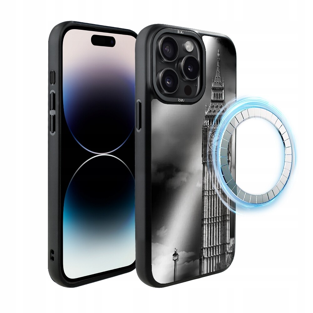 Matný Pouzdro Ibizu DropGuard pro iPhone 14 Pro s MagSafe, Big Ben