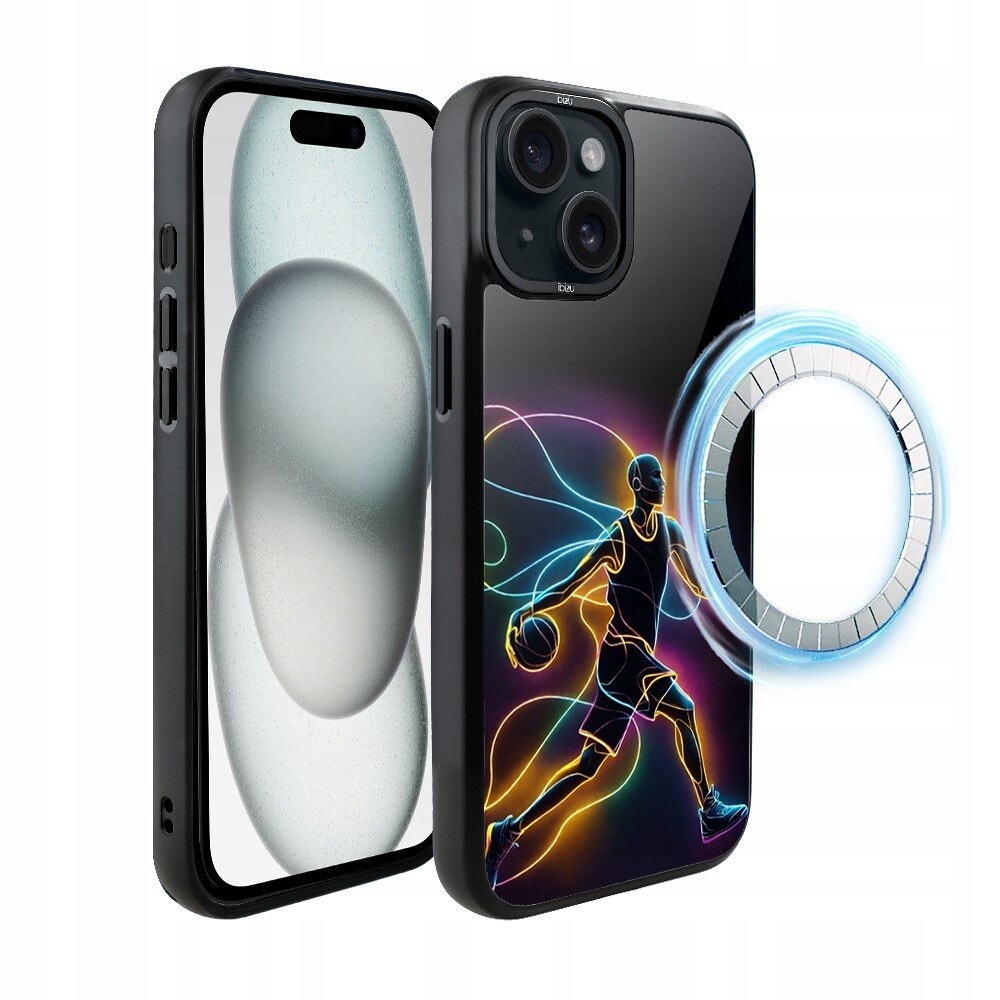 Pouzdro pro iPhone 15 Ibizu DropGuard Matt s MagSafe, Duch basketbalu
