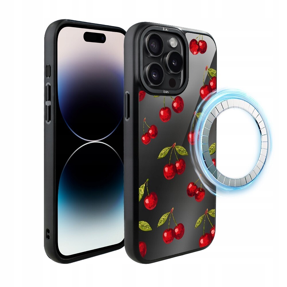 Pouzdro pro iPhone 14 Pro Ibizu DropGuard Matt s MagSafe, Višňová noc