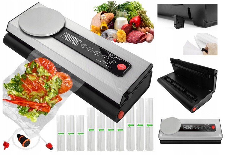 Vakuová Svářečka Potravin S Váhou V Fólii 10 rolí sáčky