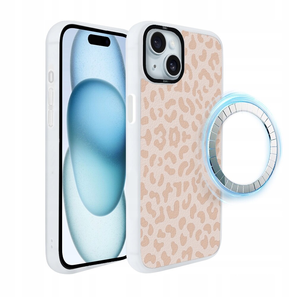 Pouzdro pro iPhone 15 Plus Ibizu DropGuard Matt s MagSafe, jemná panterka