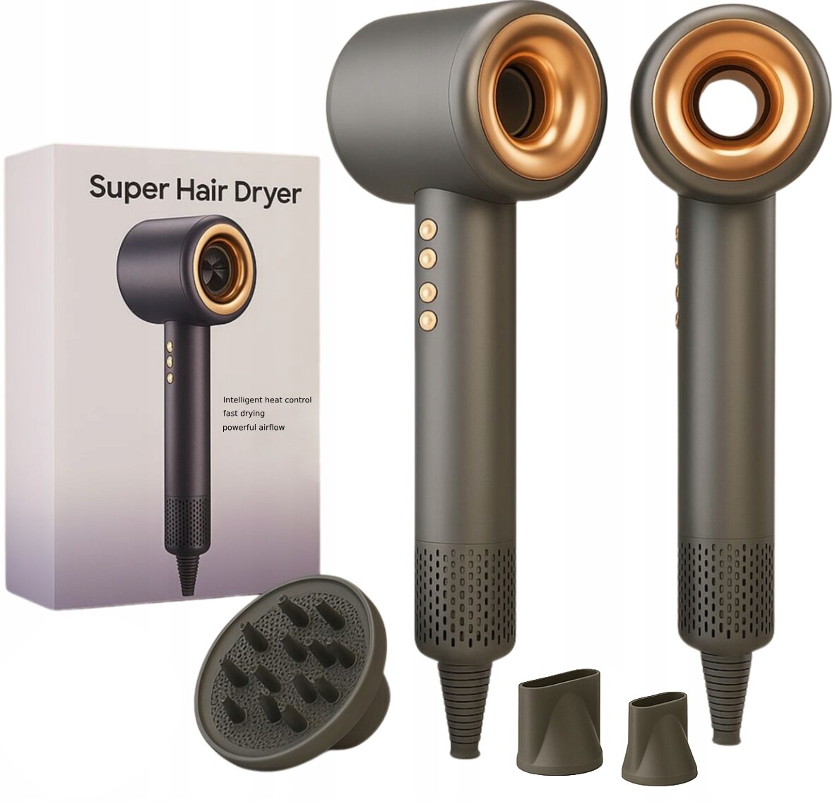 Profesionální Vysoušeč Vlasů S Ionizací 1500W 4 Nástavce Hair Dryer