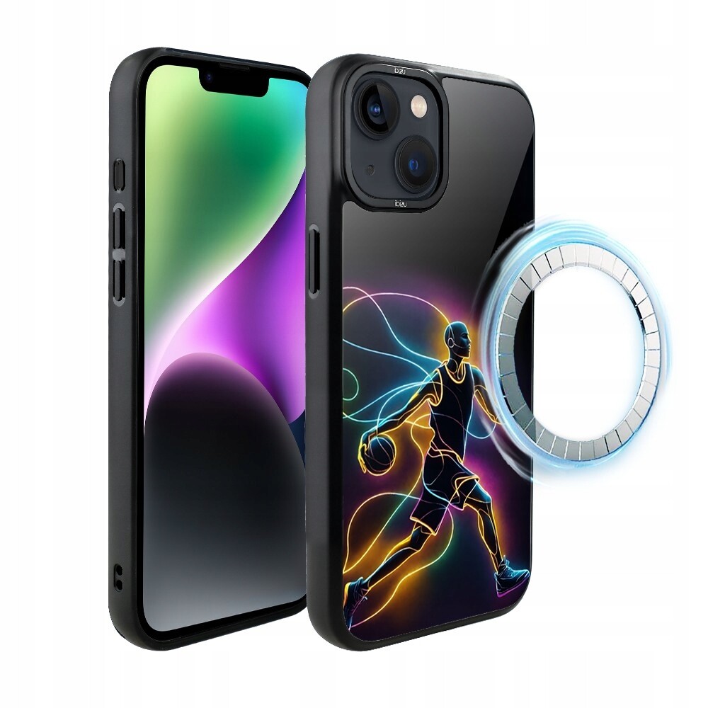 Pouzdro pro iPhone 14 Ibizu DropGuard Matt s MagSafe, duch basketbalu