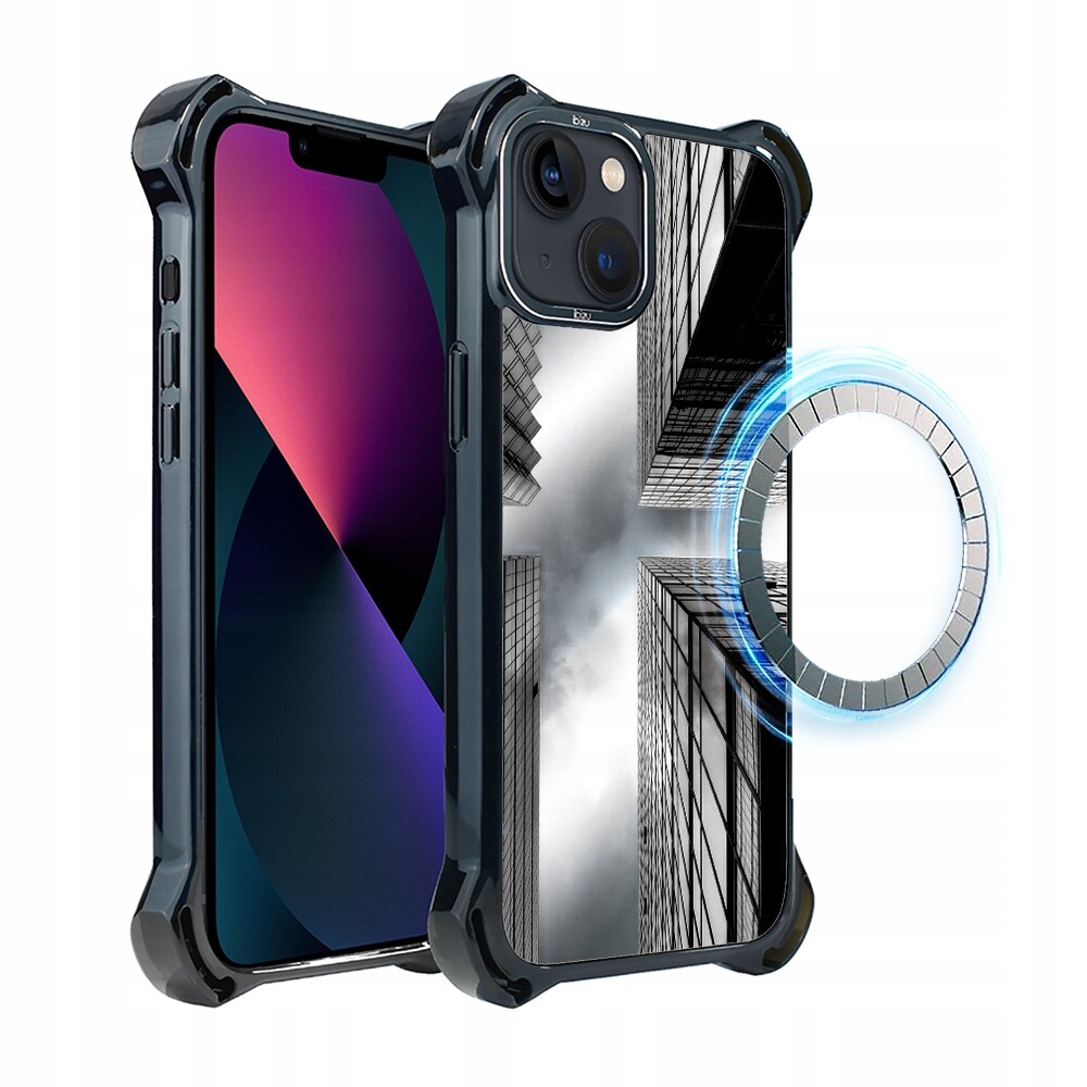 Pouzdro pro iPhone 13 Ibizu DropGuard Ultra s MagSafe, Mrakodrapy