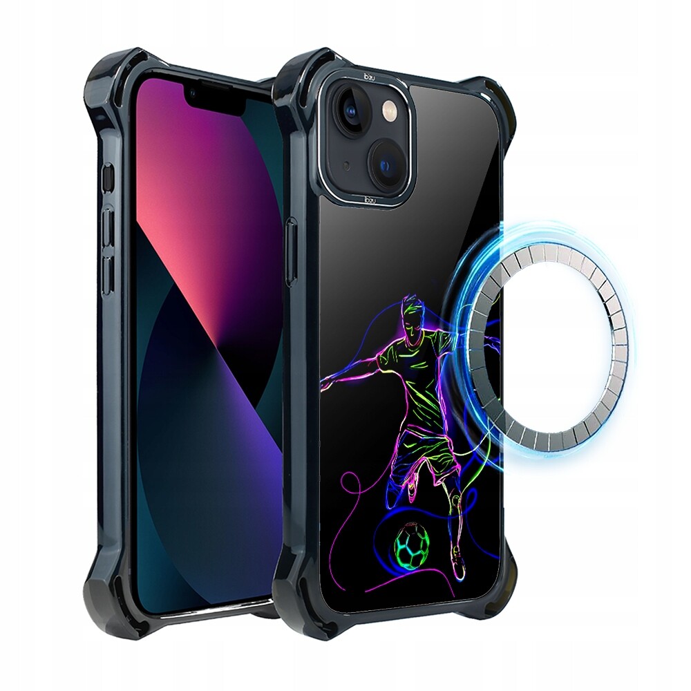 Pouzdro Ibizu DropGuard Ultra pro iPhone 13 s MagSafe, síla fotbalu