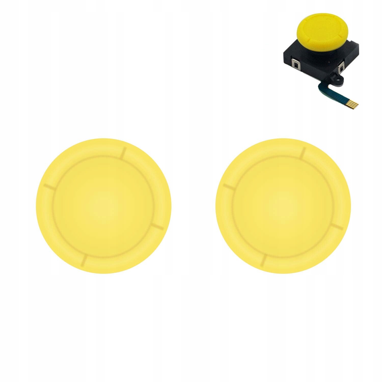 2x Opravné Gumičky Na Plast Pro Ns Joy-con Oled Lite Žlutá