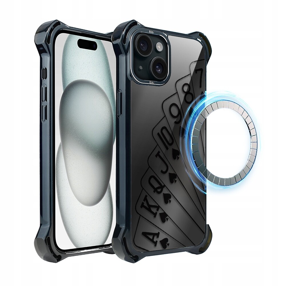 Pouzdro pro iPhone 15 Plus Ibizu DropGuard Ultra s MagSafe, hrací karty