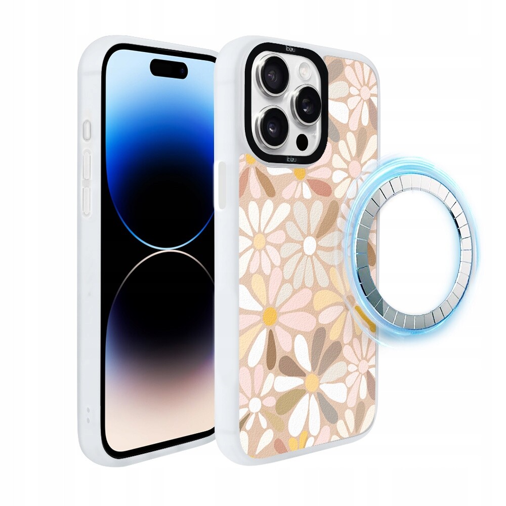 Pouzdro pro iPhone 14 Pro Max Ibizu DropGuard Matné s MagSafe, Vintage květiny