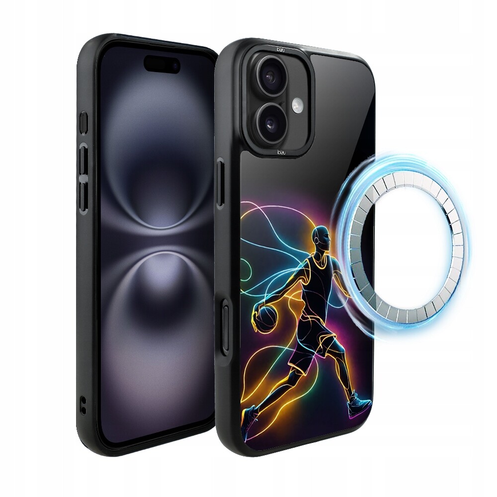 Pouzdro pro iPhone 16 Plus Ibizu DropGuard Matt s MagSafe, duch basketbalu