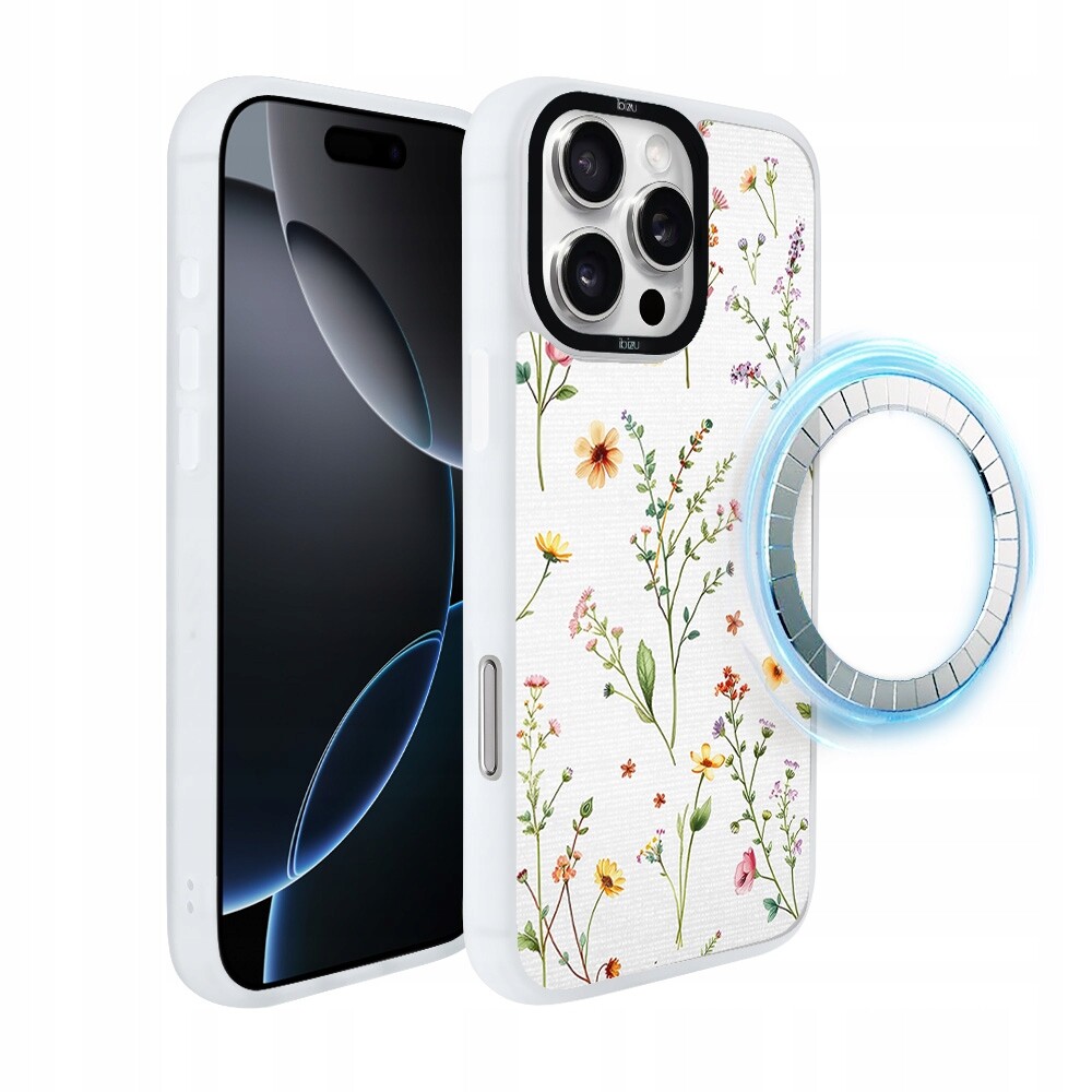 Pouzdro pro iPhone 16 Pro Ibizu DropGuard Matt s MagSafe, Letní kytice