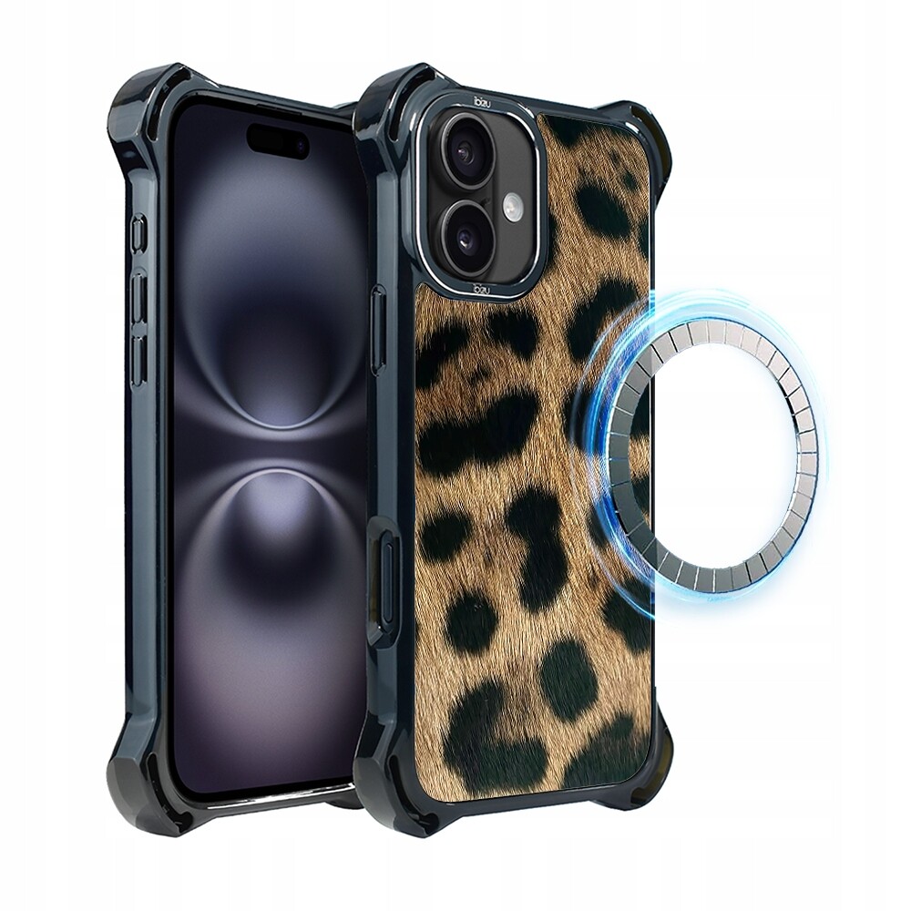 Pouzdro Ibizu DropGuard Ultra s MagSafe pro iPhone 16 Plus, leopardí
