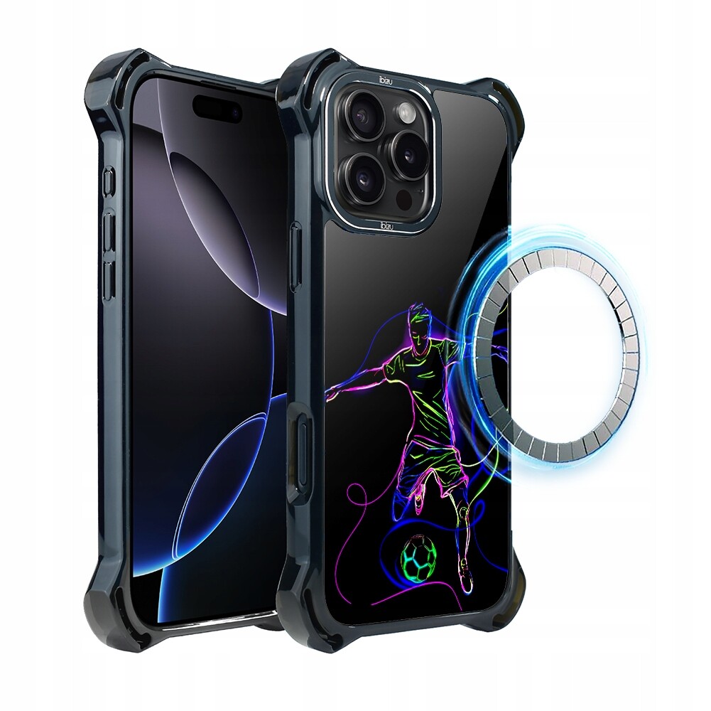 Pouzdro Ibizu DropGuard Ultra s MagSafe na iPhone 16 Pro Max, fotbalové pouzdro
