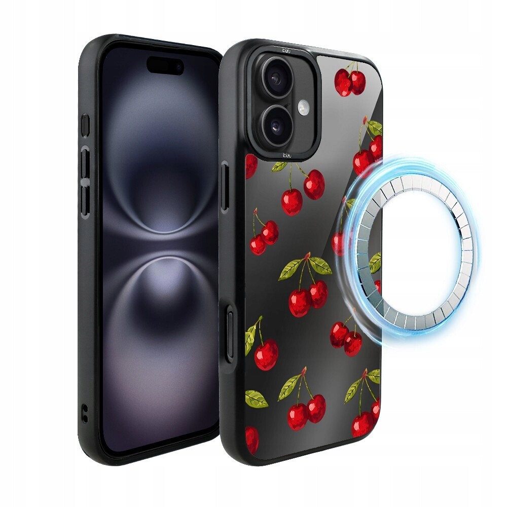 Pouzdro pro iPhone 16 Ibizu DropGuard Matt s MagSafe, Višňová noc