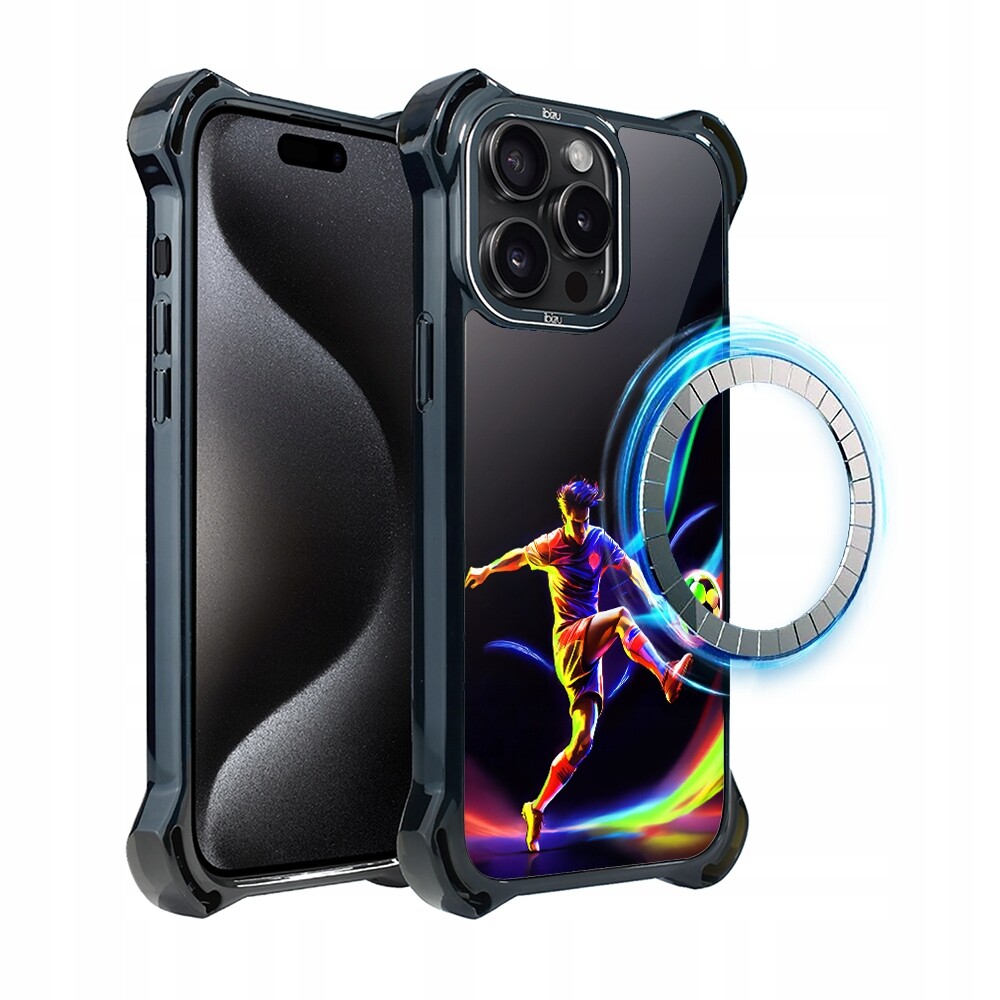 Pouzdro pro iPhone 15 Pro Max Ibizu DropGuard Ultra s MagSafe v rytmu míče