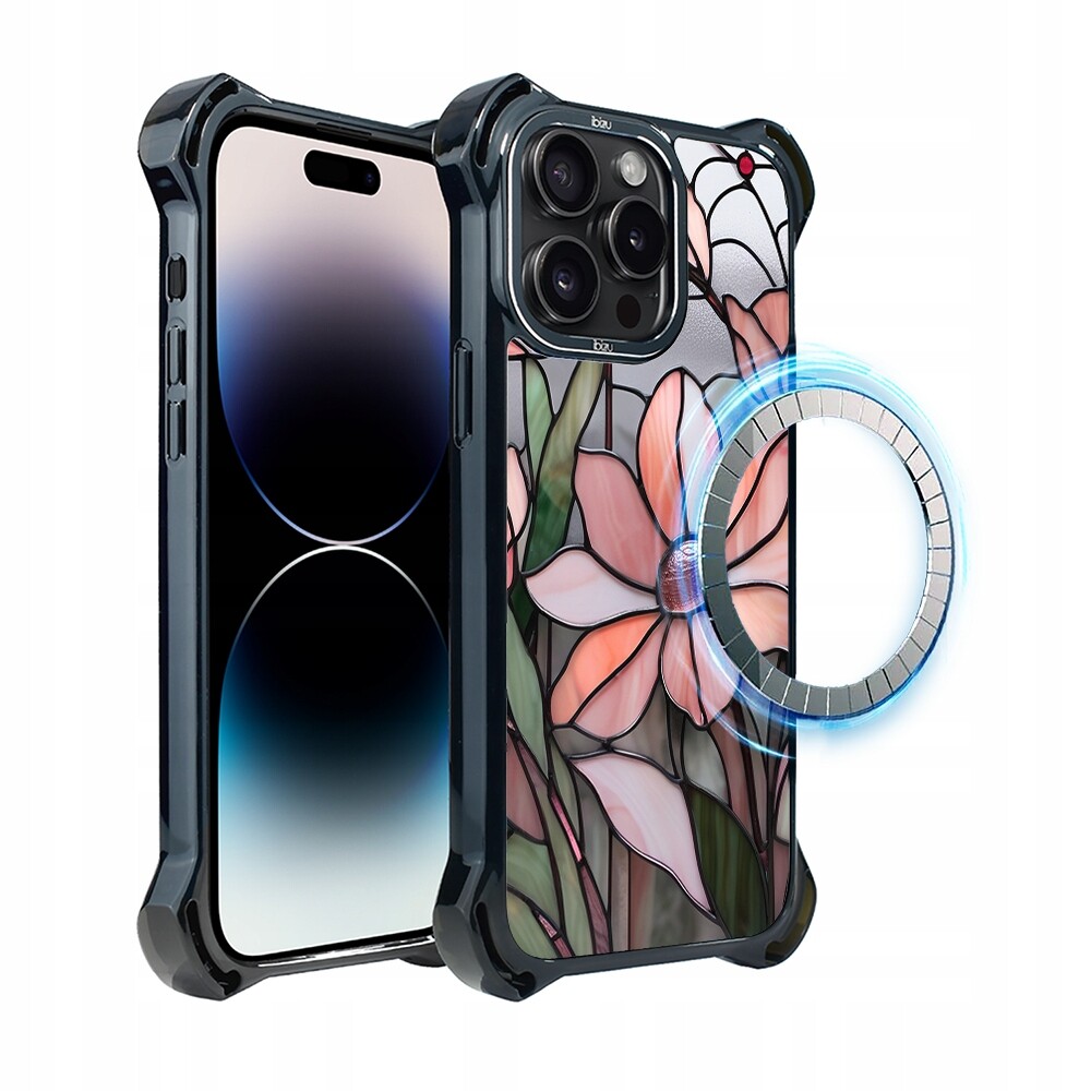 Pouzdro pro iPhone 14 Pro Max Ibizu DropGuard Ultra s MagSafe, růžová magnolie