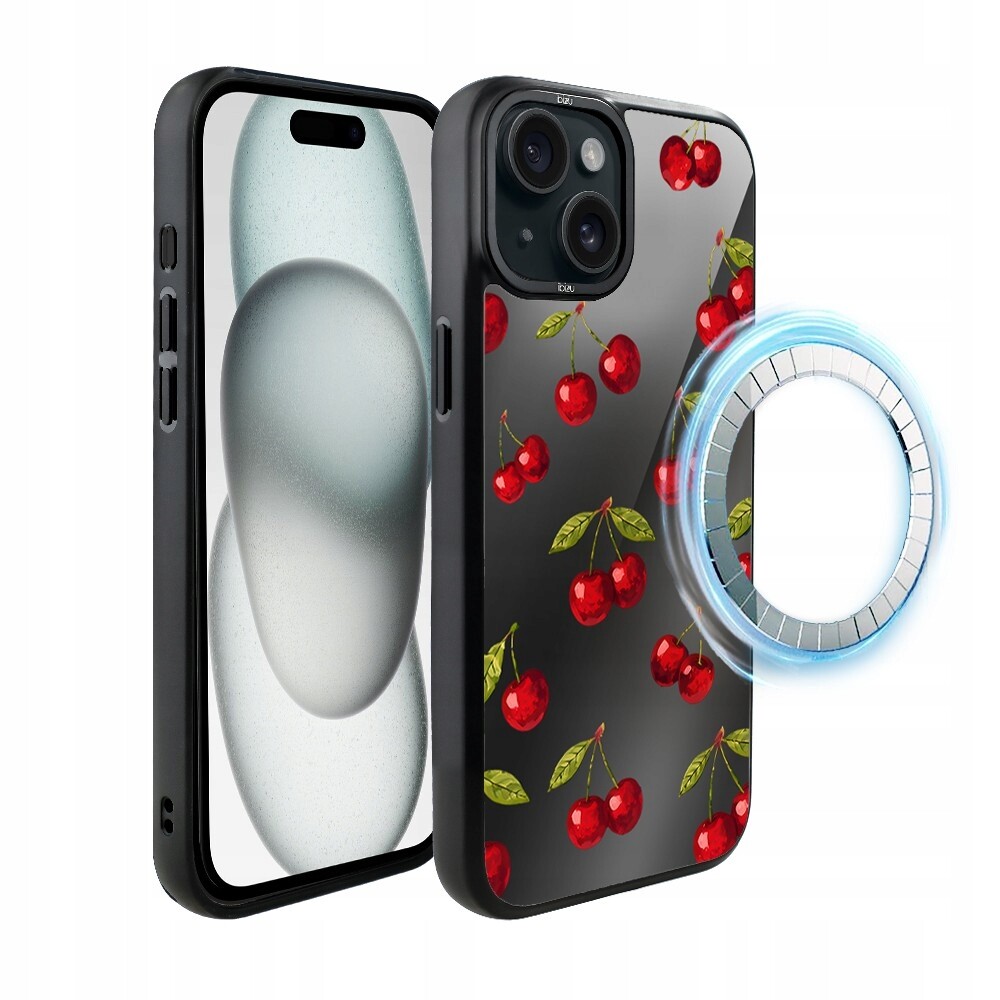 Pouzdro pro iPhone 15 Plus Ibizu DropGuard Matt s MagSafe, Višňová noc