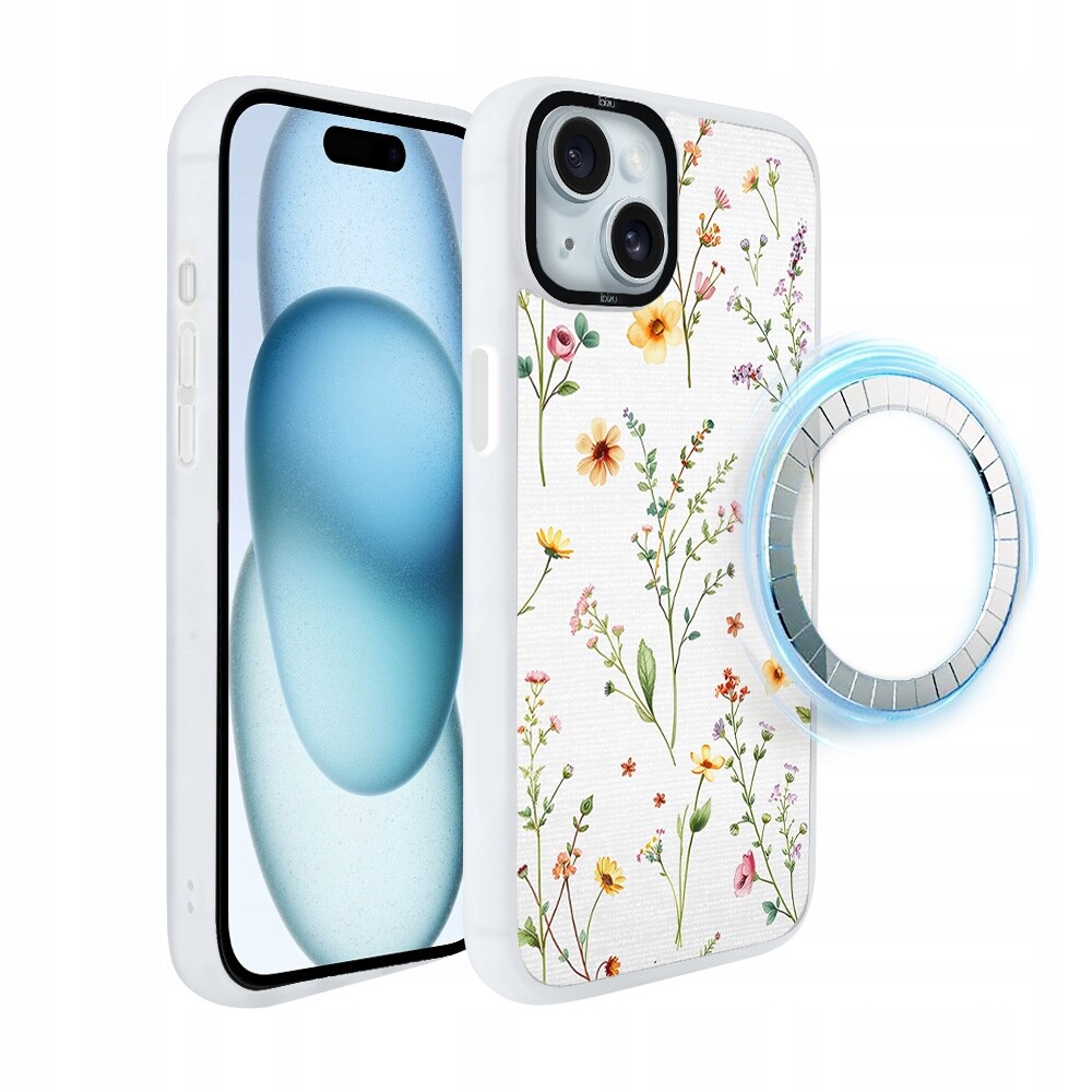 Pouzdro pro iPhone 15 Ibizu DropGuard Matt s MagSafe, Letní kytice