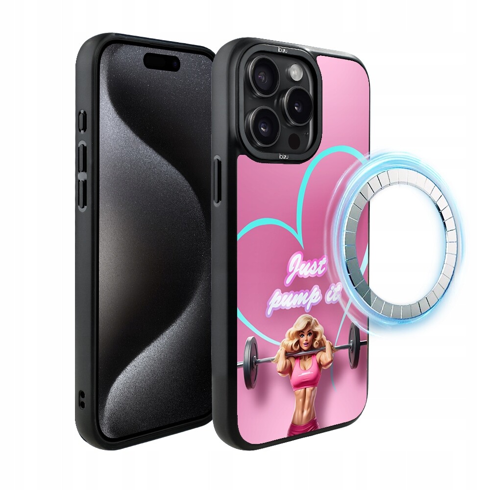 Matný Pouzdro Ibizu DropGuard pro iPhone 15 Pro s MagSafe, Pump it love