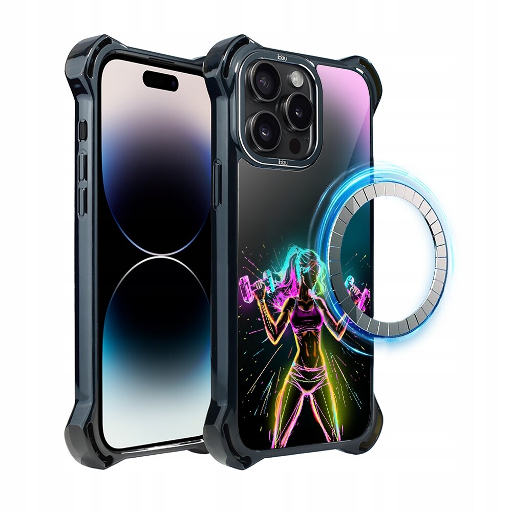 Pouzdro pro iPhone 14 Pro Max Ibizu DropGuard Ultra s MagSafe, fitness vibrace