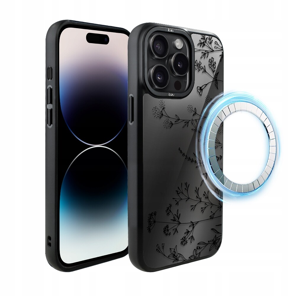 Pouzdro pro iPhone 14 Pro Ibizu DropGuard Matt s MagSafe, dotyk květin