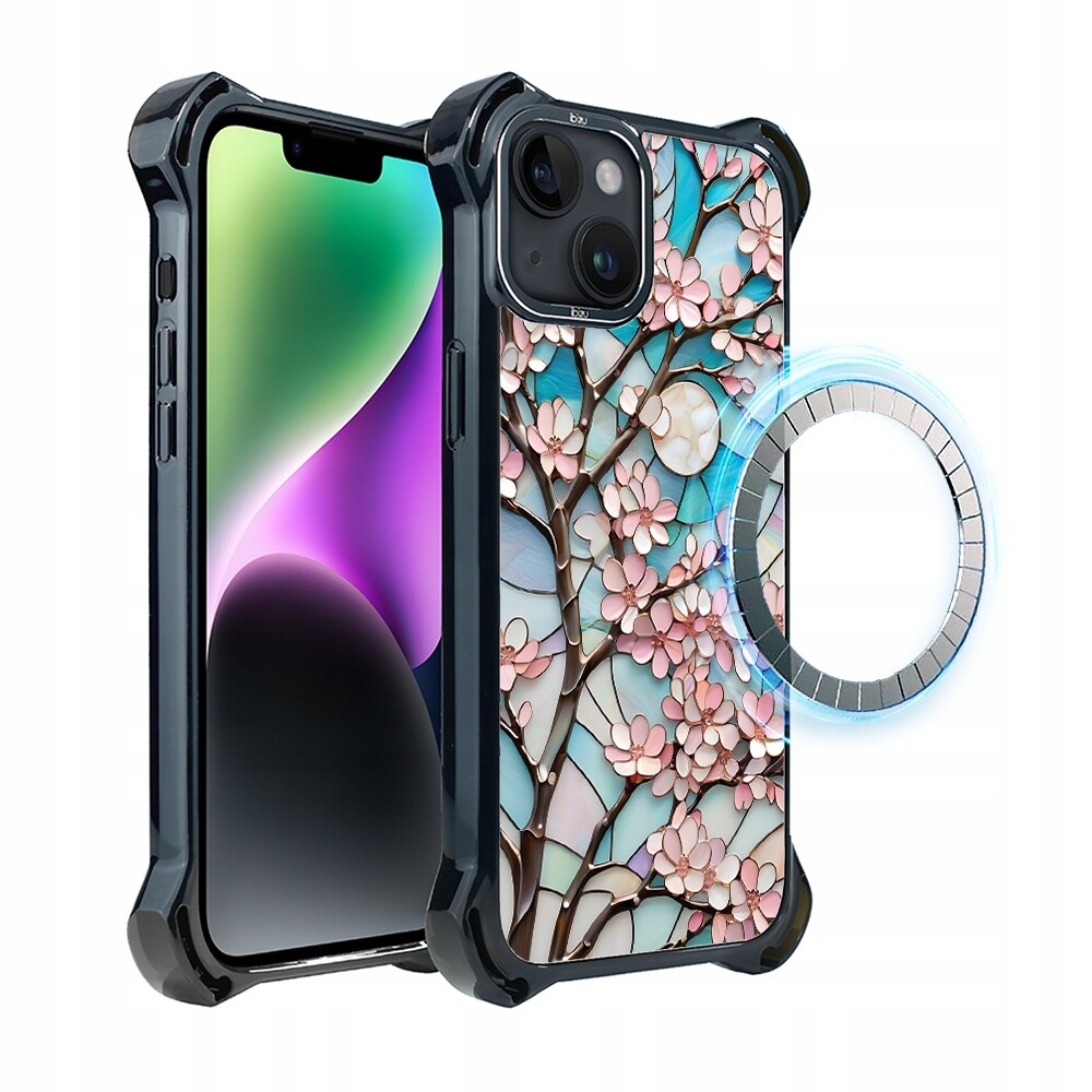 Pouzdro Ibizu DropGuard Ultra pro iPhone 14 s MagSafe, barva Moon Višeň