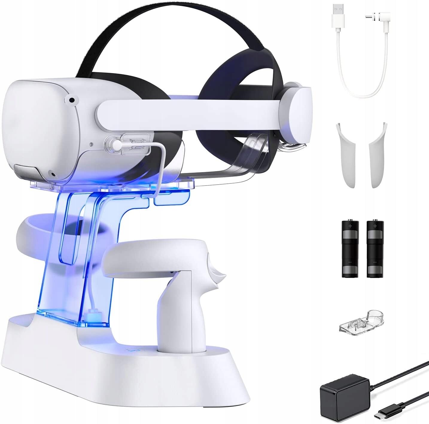 NexiGo Vylepšená nabíjecí stanice s Led světlem pro Oculus Quest 2