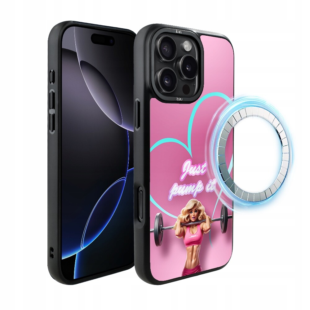 Matný Pouzdro Ibizu DropGuard pro iPhone 16 Pro Max s MagSafe, Pump it love