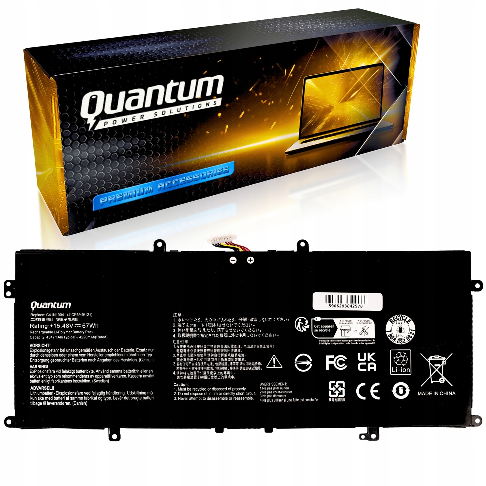 Baterie C41N1904 pro Asus Zenbook UX325 Flip 13 UX363 UX371 UX393 Flip 14