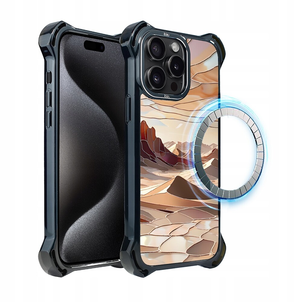 Pouzdro pro iPhone 15 Pro Max Ibizu DropGuard Ultra s MagSafe, Pouštní klid