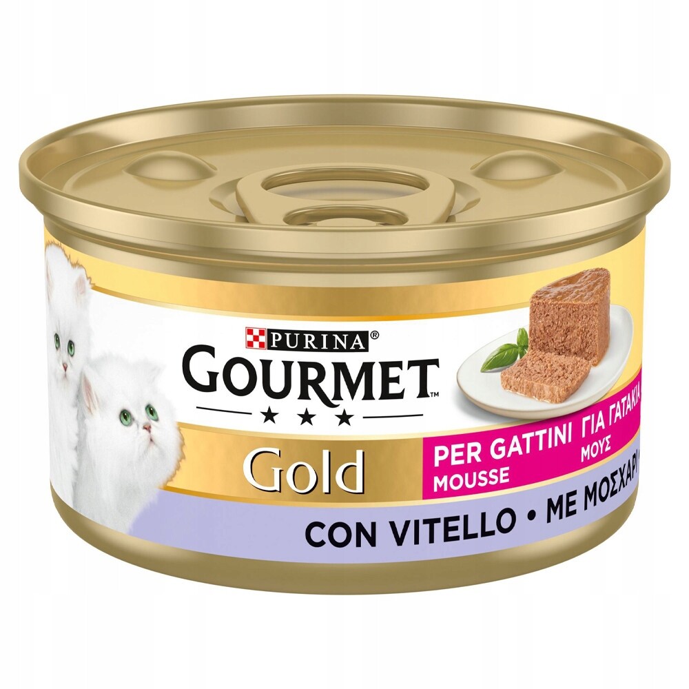 17X Purina Gourmet Gold Kitten pěna s telecím masem 85 g