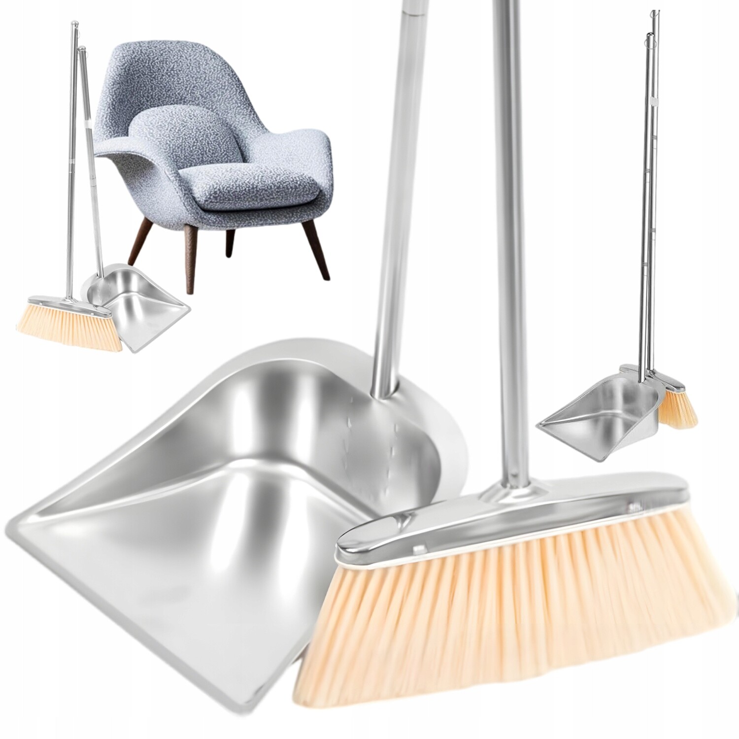 Sada Koštěte A Lopatka Multifunkční Sada Na Zametání Z Nerezová Ocel