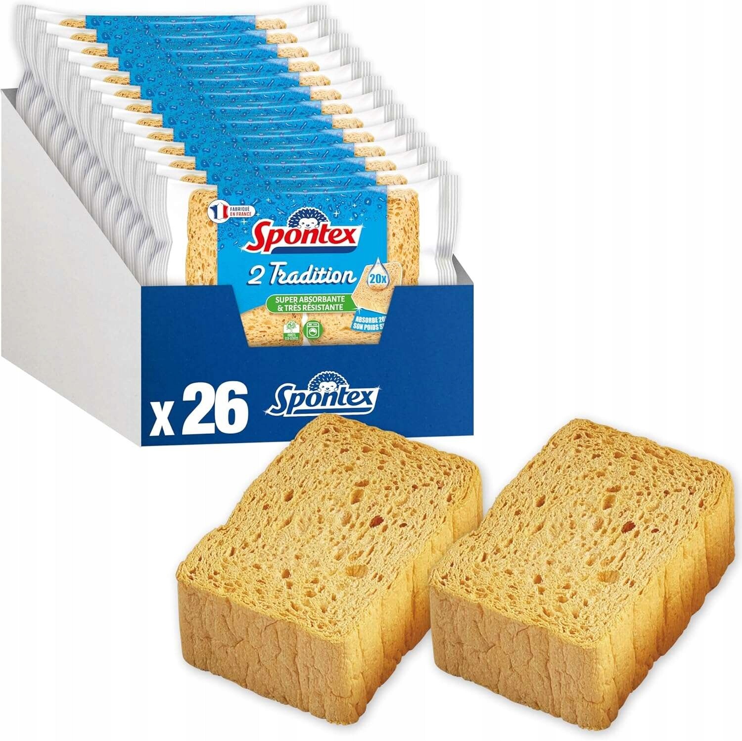 Spontex – sada tradičních houbiček – ultra savá a odolná 13 x 2 ks