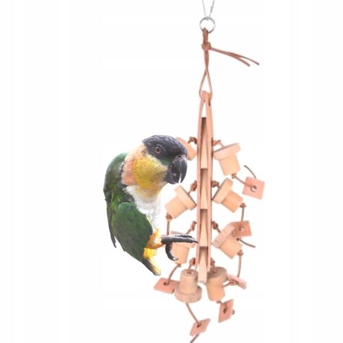 Přírodní šála zábavy – hračka pro střední a velké papoušky