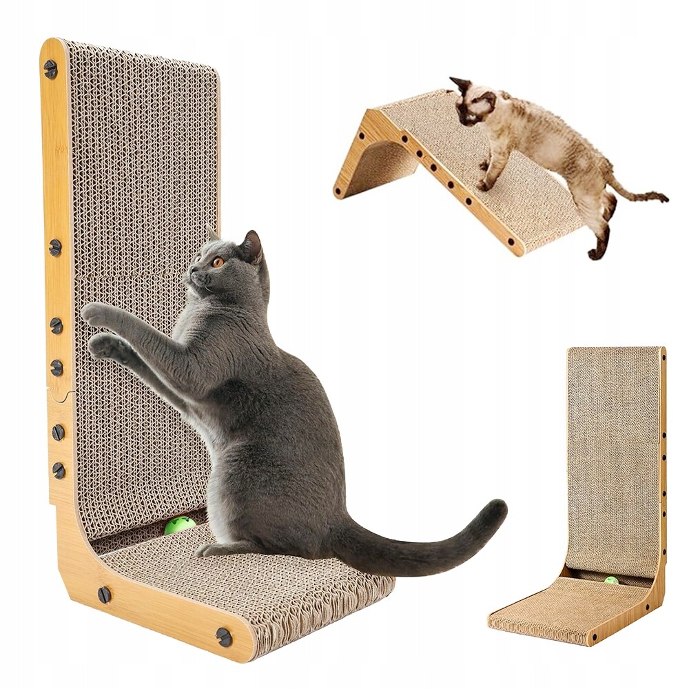 Rohové Škrabadlo Pro Kočky Do Pelíšků Pro Kočky Ve Tvaru Písmene L Hračka S Míčem