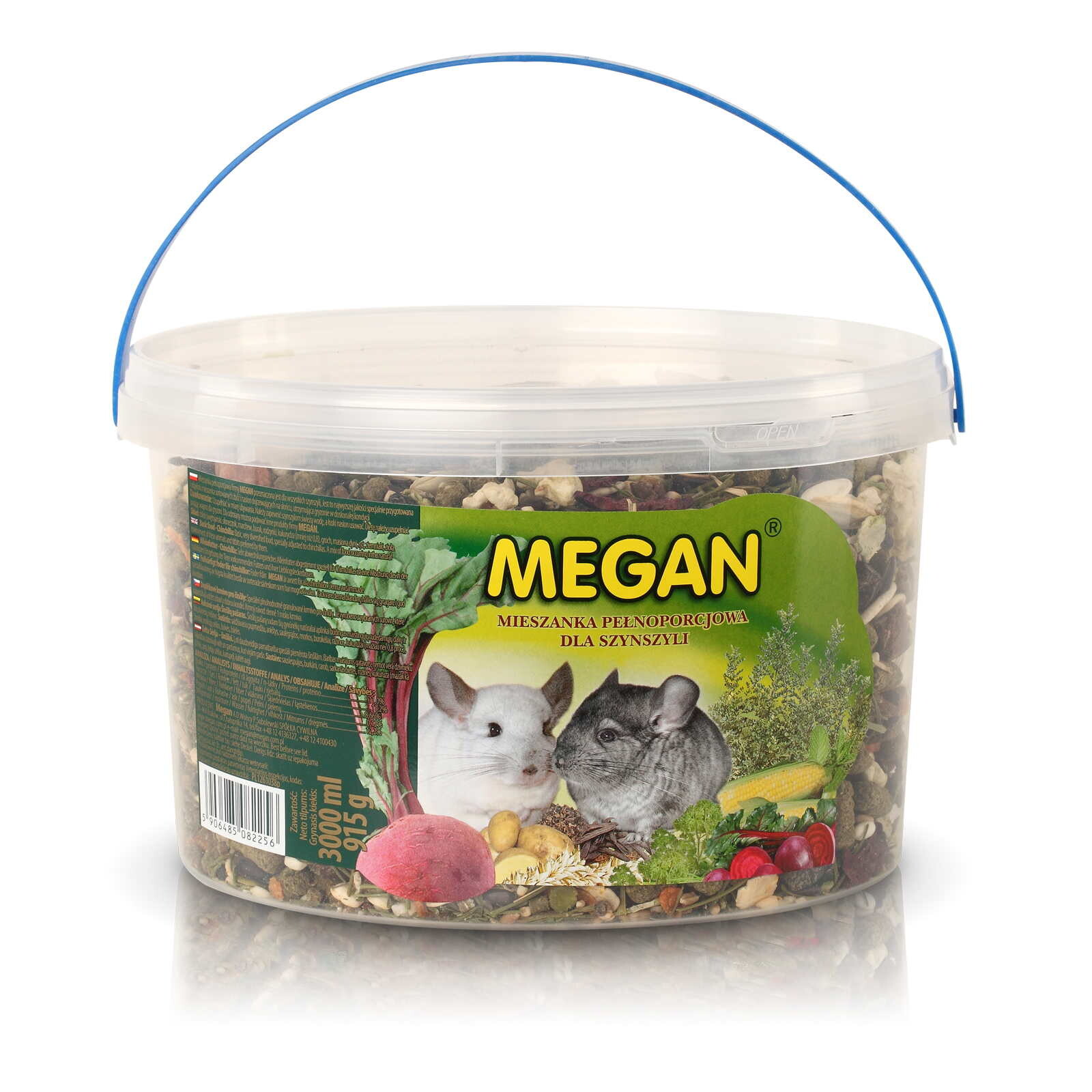 Megan kompletní krmivo pro činčily Natural MIX 12x3L