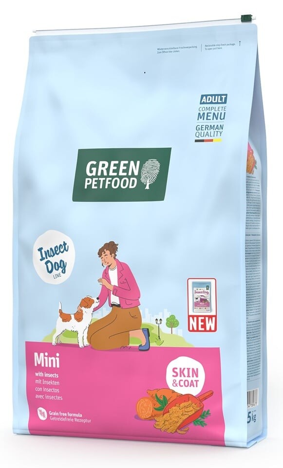 Green Petfood InsectDog Mini bezobilné krmivo s hmyzím proteinem 7,5 kg