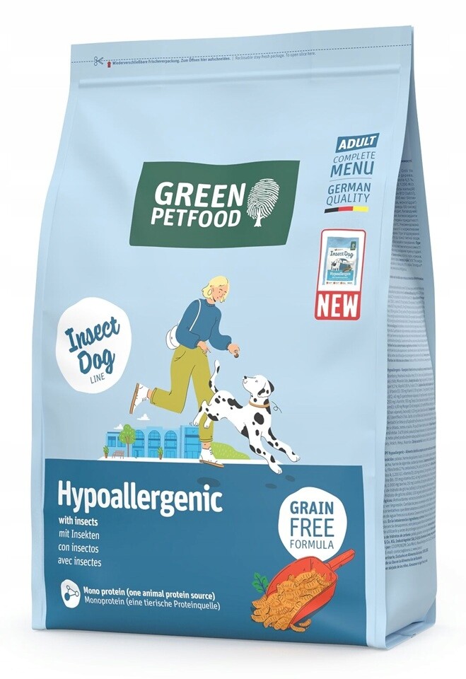 Green Petfood InsectDog Hypoallergenic suché krmivo pro psa 3 kg