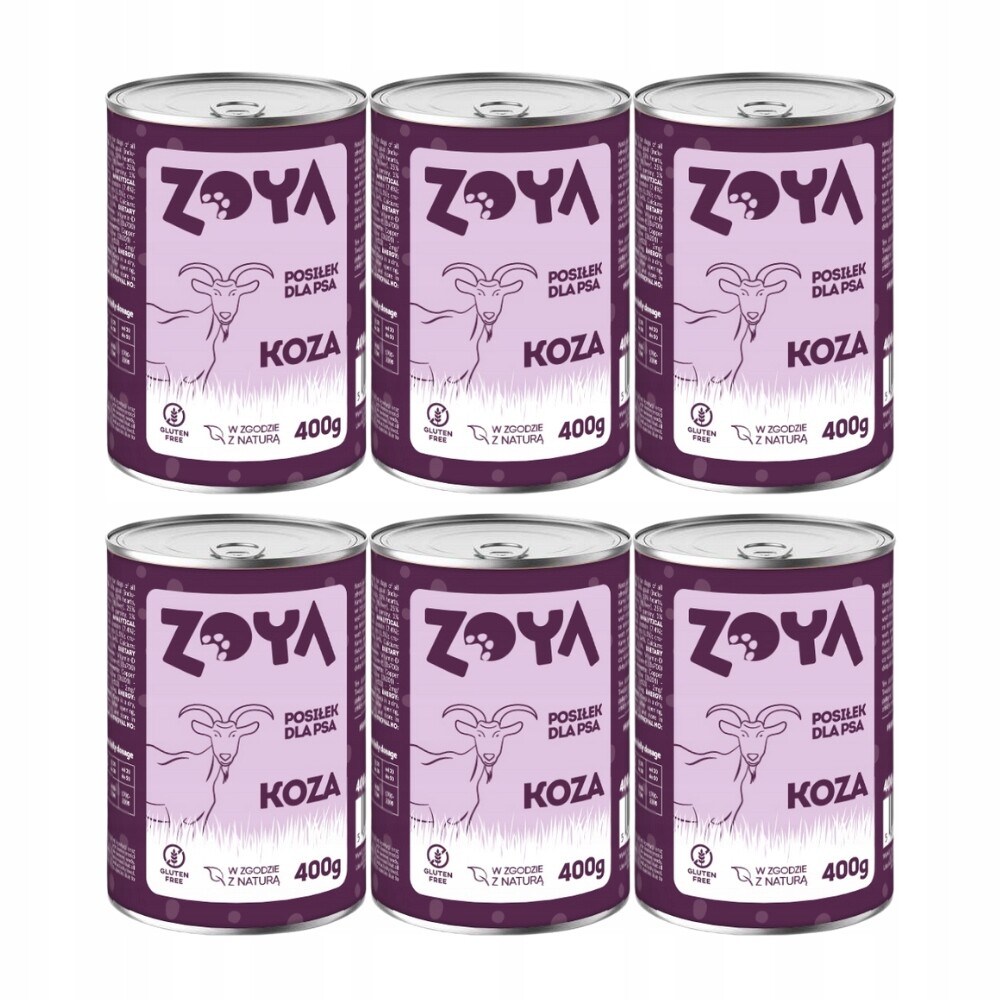 Vlhké krmivo pro psy Zoya Koza 6x400 g