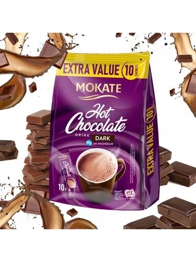 4x Horká čokoláda Hořká Čokoláda Mokate 10x18g