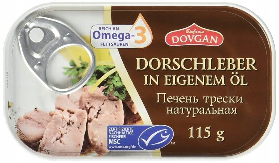 Dovgan * Játra Z Tresky Dorschleber konzerva 12 ks