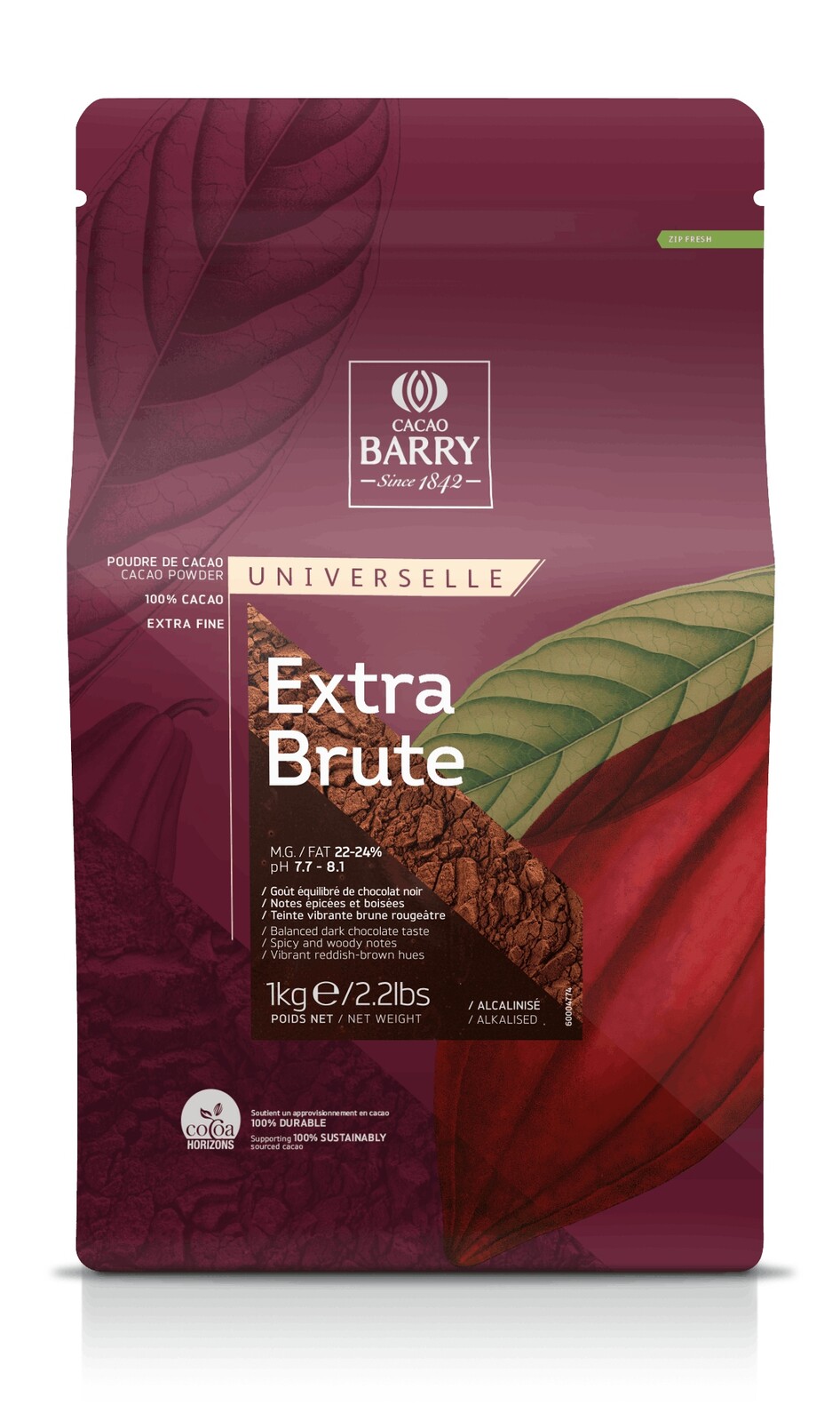 Kakao Cacao Barry Kakao tmavé Extra Brute 1 kg