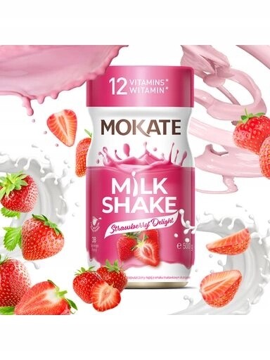 3x Milkshake Mokate s jahodovou příchutí 500 g