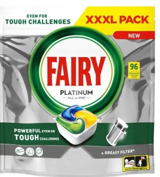 Fairy Kapsle do myčky nádobí Lemon 96 ks